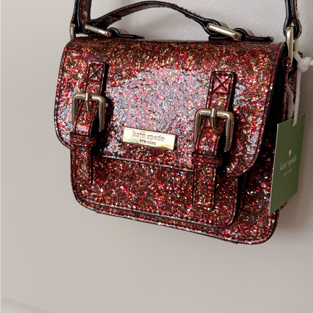 Kate Spade Skirt The Rules Glitter Scout Bag Nwt Sparkle Crossbody Statement